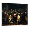 1art1 Van Rijn Rembrandt Poster Stampa Artistica su Tela Ronda di Notte, 1642 Quadro da Parete sulla Barella | Murale XXL | Immagine 80x60 cm