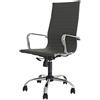 Cribel Akka Poltrona Presidenziale Da Ufficio in Ecopelle Grigia Con Braccioli Cromati, Altezza Regolabile E Design Moderno Per Studio Professionale O Home Office, 55 X 61,5 X 107,5 Cm