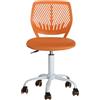 FurnitureR 1 set sedia da ufficio regolabile in altezza, sedia girevole con design schienale piccolo foro scrivania senza braccioli sedia ufficio ufficio camera da letto arancione
