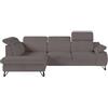 Robin Inspire Divano Angolare Convertibile Divano Letto A Forma Di L Multifunzionale Autonomo Con Spazio Di Archiviazione In Tessuto Chenille Marrone Iverto 263 x 206 x 95 cm Sinistra
