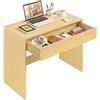 eSituro Scrivania Computer con Cassetto 100x50 cm, Scrivania per Ufficio e Studio, Tavolo per Camera da Letto Moderna Minimalista, Rovere