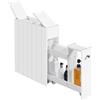 Yaheetech Mobile da Bagno Salvaspazio Alto e Stretto Carrellino Salvaspazio Mensola Nicchia con Ruote Organizzatore Mobiletto da Terra Porta Carta Igienica 50 × 17 × 58 cm Bianco