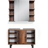 Vicco Set mobili bagno Fynn, Rovere rustico, 60 cm, composto da specchio da bagno e mobile sottolavabo