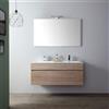 Kiamami Valentina - Mobile bagno da 120 cm con doppio lavabo in quercia naturale sospeso | Sole