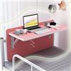 QSPNVFB Scrivania Da Parete Tavolino Da Letto Pieghevole, Tavolo Da Computer Galleggiante, Piccolo Tavolo Da Pranzo In Legno Per Cucina Ufficio Balcone(Pink,30cm(12))