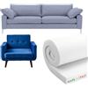 TENDAGGIMANIA Gommapiuma per Imbottitura Densità 18-25-30 - Lastra 200x100cm - Spessore 1-10 Cm - Spugna per Imbottitura Divani,Cuscini, Sedie, Artigianato, Fai da Te (Densità 30-Spessore 2 cm)