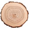 Casa Vivente Fetta di Tronco d'Albero per Coppie, Incisione Romantica Personalizzata con Nomi e Data, L'Amore è, Accessori Decorativi Casa