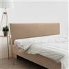 DHOME Testiera in similpelle o tessuto Acualine Liscio DUAL divisa in 2 pezzi Testiera imbottita di fascia alta Tappezzeria moderna (Similpelle Marrone Chiaro, 190cm Dual (Letto 180/190))