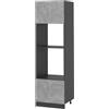 Vicco Mobile cucina microonde R-Line, Calcestruzzo, 60 cm, per la libera combinazione all'interno di sistemi cucina modulari