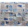 Russo Tessuti Tessuto Cotone Tappezzeria Shabby Chic Cuore Allungato Vari Colori 270 x 280 cm-Blu