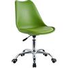 Brigros WeHome - sedia ufficio moderna disponibile in diversi colori per camerette di ragazzi sale studio sale d'attesa sedia da ufficio con seduta in ecopelle (Verde)