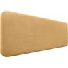 DHOME Testiera Imbottita Liscia Arrotondata in Lino Naturale per Parete Acustica Testate Letto Pannello Fonoassorbente Camera da Letto (Senape, 160cm)
