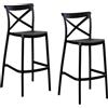 okAffareFatto di Zimbardi Costanza OKAFFAREFATTO MADDALONI Sgabelli da bar coppia in plastica nero sprint h 75 cm