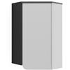 Vicco Armadio a muro ad angolo Karen, Antracite/bianco, 60 x 75 cm con porta, per montaggio a parete e combinabile con altri moduli Karen