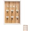PALUPLUS Cassetta Portachiavi per Hotel in legno, misura 20x30 cm, Pensile con portachiavi da parete con 6 Ganci Numerati, Contenitore Organizer per chiavi -081M -0,5 (Legno)