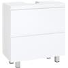 KIMENICH Armadietto da Bagno, Mobile da Bagno con 2 Cassetti Grandi, Mobile Lavabo con Piedi in Metallo, Molto Spazio, Mobile Sottolavabo, 60 x 30 x 56 cm, Bianco