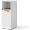 Vicco Mobiletto bagno Marelle, Bianco/Artisan, 30 x 74.5 cm | con porta e scomparto aperto, per la conservazione di articoli da bagno e asciugamani