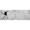 1art1 Banksy Poster Stampa Artistica su Tela Il Lanciatore di Fiori, Graffiti Arte di Strada Quadro da Parete sulla Barella | Murale XXL | Immagine 150x50 cm