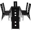 LANTUS Set 6 Sedie da Pranzo Moderne in Similpelle con Shienale Alta,Sedie da Cucina Ecopelle Moderne,Sedie Sala da Pranzo PU Similpelle Moderne,Sedie Schienale Alto,Nero-6PC