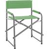 IlGruppone Sedia Sgabello Regista Poltrona Pieghevole in Alluminio Lavabile Leggera Lavabile Terrazzo Giardino Campeggio Mare Spiaggia Trasportabile - Verde Acido