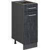 Vicco Mobiletto base per cucina R-Line, Calce nera, 30 cm | 1 Cassetto · Senza piano di lavoro · Piedini regolabili in altezza · 1 Anta · ✓ Liberamente combinabile