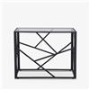 Produce Shop Consolle da Ingresso Design Moderno 100x40x78cm con Piano in Vetro Kevin - Nero