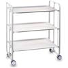 DON HIERRO Carrello da cucina pieghevole bianco con ruote BAUHAUS 3 ripiani