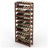 Lenmar, Portabottiglie in Legno per Bottiglie Naturali RW-1 Vino Portabottiglie Scaffalatura cantina Ripiani portabottiglie portabottiglie (marrone, RW-1-77, 166 x 72,5 x 25, 11 sdraio, 77 bottiglie)
