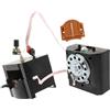 LOLIPPYY Meccanismo Orologio da Parete Nero per Sostituzione Design Minimalista, Plastica Riutilizzabile e Funzione di Annuncio Orario del cucù Senza Gancio