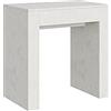 BS COM Consolle allungabile 78x47/299 cm Allex Bianco Spatolato