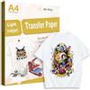 Creatorally Carta Trasferibile Termoadesiva, A4 Trasferimento in Tessuto per Cotone Leggeroe T-Shirt Bianca, Compatibile con Stampante Laser a Getto D'Inchiostro (20 Fogli Migliorato)
