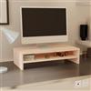MOBCANT Supporto per Monitor, Supporto TV Mobile TV Rialzo Porta TV Rialzo Monitor Utilizzabile per Ufficio Appartamento Lounge Hotel 50x24x13 cm in Legno Massello di Pino