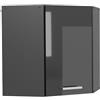 Vicco Mobile angolare da cucina R-Line, Antracite lucido, 57 cm, per la libera combinazione all'interno di sistemi cucina modulari