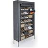 your GEAR Armadio Grado 90 x 30 x 175 cm - Armadio in tessuto con 2 aste appendiabiti e 9 ripiani, organizer XXL per camera da letto e cameretta dei bambini, armadio pieghevole