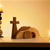Generico Tomba Vuota in Legno - Ornamenti da Tavolo Religiosi per Pasqua | Scena della Natività Pasquale, Ideale per La Decorazione di Mensole, Scrivanie E Camini