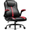 GTPLAYER Sedia da gioco con braccioli sollevabili - Sedia da gioco ergonomica a funzione ribaltabile - Seduta PC Gaming in schiuma ad alta densità rosso