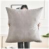 RTSFKFS Fodere per Cuscini 80x80 Quadrato Copricuscini Divano Federa Cuscino 50x50 Copri Cuscino Letto Decorazione Fodere Cuscini 60x60 Extra Large Sofa Pillow Covers(Grigio Chiaro,60x60cm 1pc)