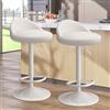 HDHNBA Set di 2 Sgabelli da Bar Regolabili, Sgabelli Girevoli Moderni ed Ergonomici con Schienale per Bancone Cucina, Rivestiti in Pelle PU con Schienale Basso