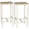 yelloo - Sgabelli Bar Ideale per Isola Cucina, Sgabelli per Mobile e Tavolo Bar, Struttura in Metallo beige (Set da 2 Sgabelli Brasil)