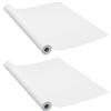 Solivagant Pellicole Autoadesive per Mobili 2 pz Bianche 500x90 cm in PVC,Bianco,1.96kg