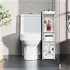 XUANYU Mobiletto Salvaspazio Porta Carta Igienica da Terra - 4 Ripiani, Sottile Organizer Bagno, Armadietto Colonnina, Mobile WC (Bianco 20×20×80 cm B)
