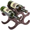 lyrlody Portabottiglie in legno per 6 bottiglie scaffale per bottiglie di vino portabottiglie in legno scaffale per bottiglie orizzontale portaoggetti creativo decorazione domestica bar