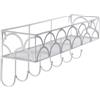 DESIGN DELIGHTS Antico SCAFFALE a muro Lucy | 49x18x13 cm (LxHxP), Ferro, Bianco | Casa di campagna sala appendiabiti con scaffale, scaffale da cucina, cremagliera per spezie, appendiabiti shabby Chic