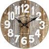 Rebecca Mobili Orologio a muro, orologi industrial da appendere, di legno mdf, analogico, per cucina soggiorno - Misure: Ø 34 cm x P 4 cm - Art. RE6145