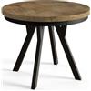AlpiMeble Tavolo Rotondo Allungabile EVO - Tavolo da Pranzo Allungabile - Piano in laminato da 36 mm - Gambe Solide - Diametro da 120 cm a 220 cm Lefkas