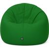 PATCH HOME Patchhome - Pouf 2 in 1, cuscino da pavimento, poltrona a sacco da gaming, per adulti e bambini, con imbottitura, Ø 100 cm, verde (green)