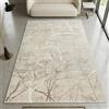 CARPETIA Tappeto moderno dal Design di Rami astratto | easy care | crema marrone, 140 x 200 cm