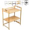 XUANYU 3 Livelli Supporto Forno a Microonde Mensola a Microonde Solido con Organizzatore Spezie Supporto Microonde Rack Organizzatore da Cucina a 3 Livelli (Bambù)