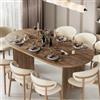 MSFE Tavolo Ovale da Pranzo per 6-10 Persone, Tavolos in legno per Cucina di Casa Soggiorno, Tavolo da Pranzo Marrone, Tavoli moderno per Tempo Libero, 190x90x76cm