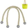 Generico 2 Pezzi Sostituzione Manici per Borsa da Spiaggia, per Classic O Bag Manici Lunghi Ricambio Maniglia Corda, Manici per Borse Uncinetto, per Manici Borsa O Bag Accessori 65 cm (Cachi)